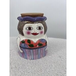 Blossom Ceramic Canister Ganz  Susan Paley Vintage Painted Ladies Series